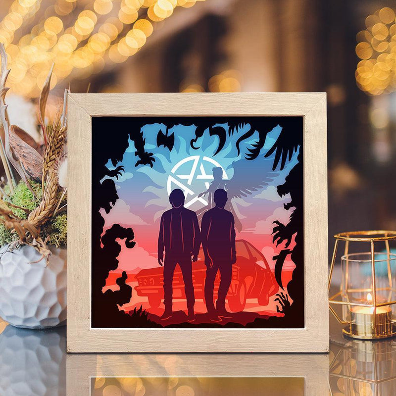 Supernatural Movie – Paper Cut Light Box File - Cricut File - 20x20cm - LightBoxGoodMan - LightboxGoodman
