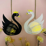 Swan Couple - 3D Swan Couple Lantern File - 9x7" - Cricut File - LightBoxGoodMan - LightboxGoodman