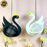 Swan Couple - 3D Swan Couple Lantern File - 9x7" - Cricut File - LightBoxGoodMan - LightboxGoodman