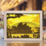 Sydney Opera House - Paper Cut Light Box File - Cricut File - 8x10 Inches - LightBoxGoodMan