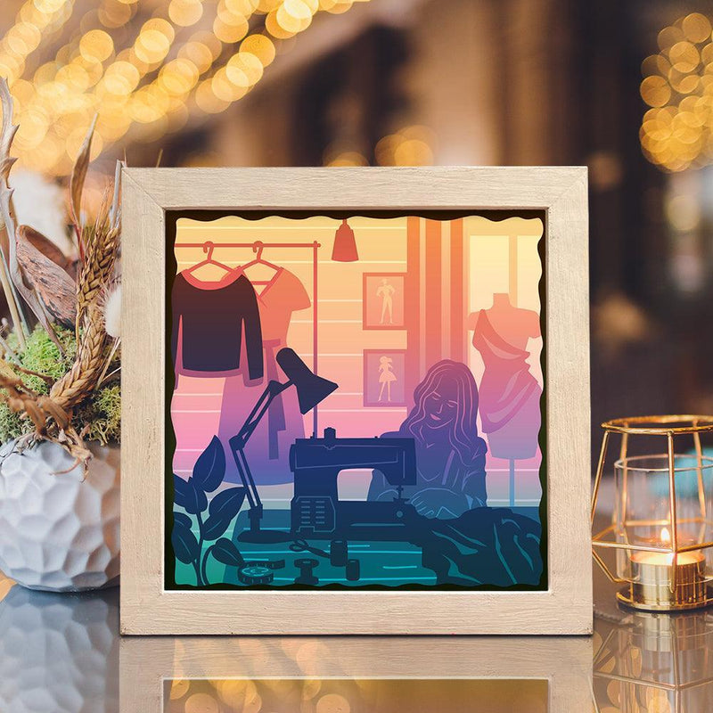 Tailor – Paper Cut Light Box File - Cricut File - 20x20cm - LightBoxGoodMan - LightboxGoodman