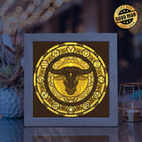 Taurus Mandala – Paper Cut Light Box File - Cricut File - 20x20cm - LightBoxGoodMan - LightboxGoodman