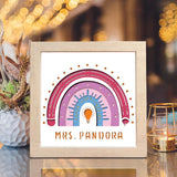 Teacher Gift 2 – Personalized Papercut Lightbox File - 8x8