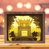 Temple of Literature - Paper Cutting Light Box - LightBoxGoodman