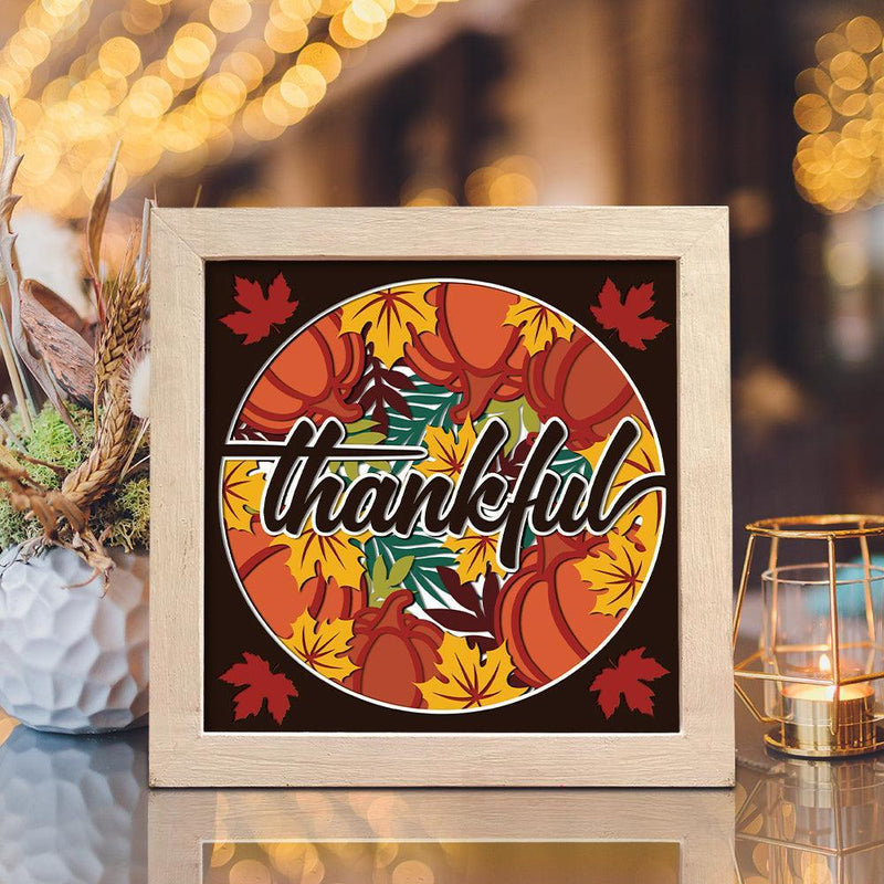 Thankful 1 – Paper Cut Light Box File - Cricut File - 20x20cm - LightBoxGoodMan - LightboxGoodman