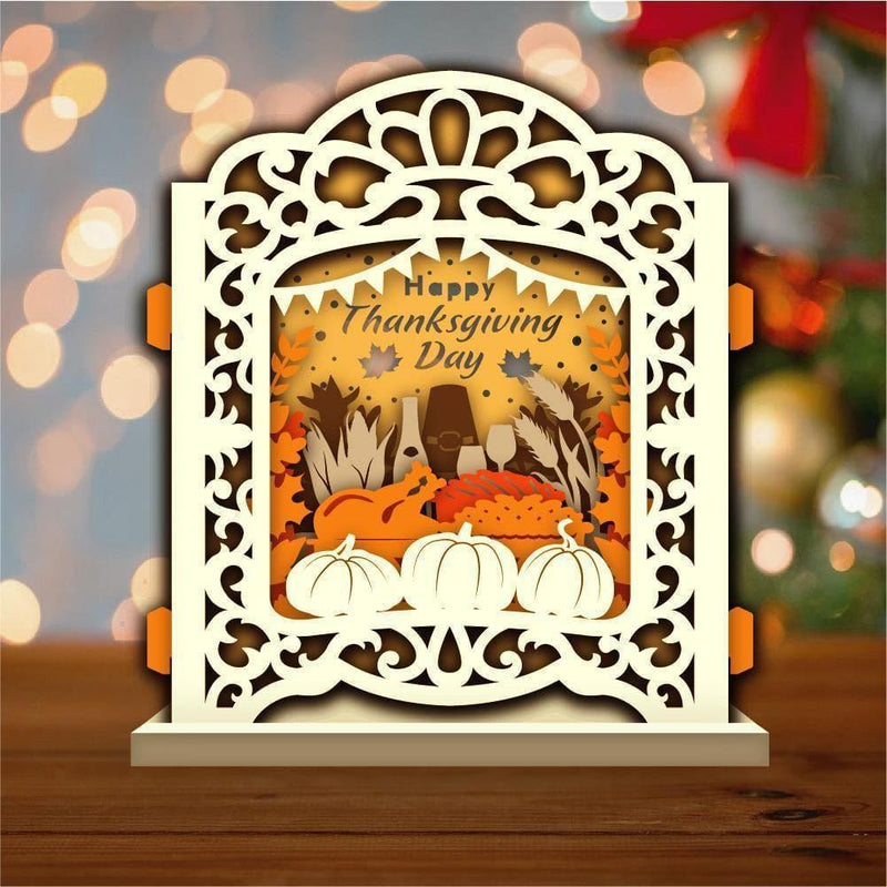 Thanksgiving Day 4 - Pop-up Light Box File - Cricut File - LightBoxGoodMan - LightboxGoodman