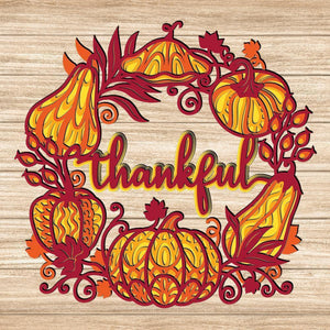 Thanksgiving Day - Paper 3D Layered File - Cricut File - 20x19cm - LightBoxGoodMan - LightboxGoodman