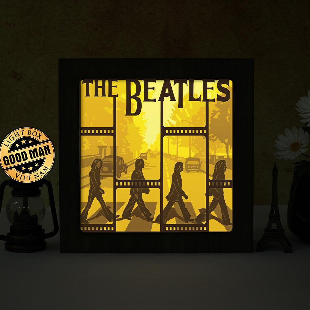 The Beatles Walking in the Abbey Road 1 – Paper Cut Light Box File - Cricut File - 20x20cm - LightBoxGoodMan - LightboxGoodman