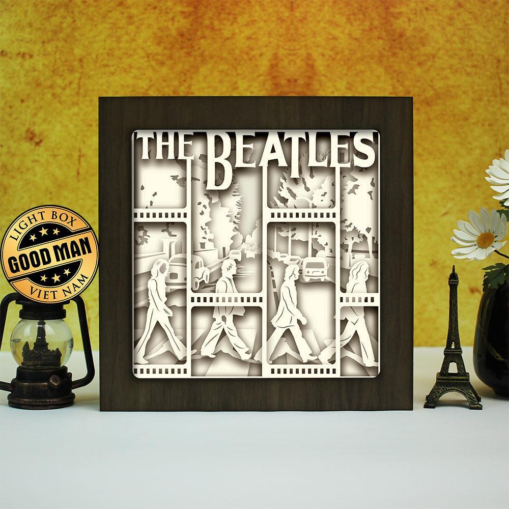 The Beatles Walking in the Abbey Road 1 – Paper Cut Light Box File - Cricut File - 20x20cm - LightBoxGoodMan - LightboxGoodman