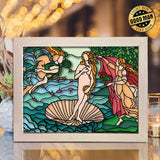 The Birth Of Venus – Paper Cut Light Box File - Cricut File - 8x10 inches - LightBoxGoodMan - LightboxGoodman