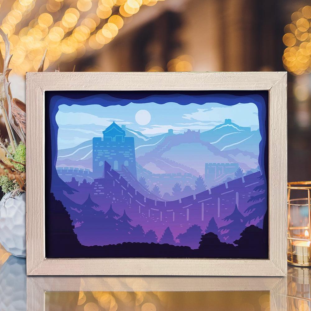 The Great Wall Of China - Paper Cut Light Box File - Cricut File - 8x10 Inches - LightBoxGoodMan - LightboxGoodman