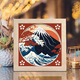 The Great Wave Off Kanagawa – Paper Cut Light Box File - Cricut File - 8x8 inches - LightBoxGoodMan