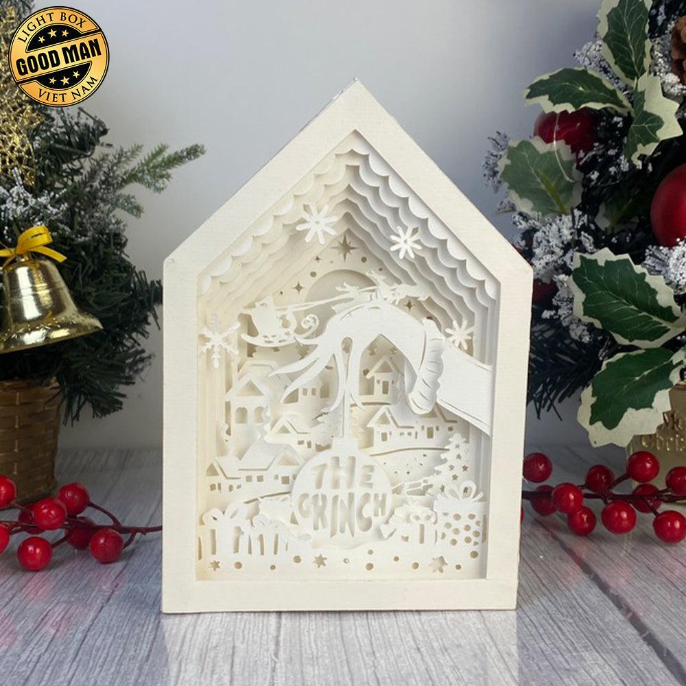 The Grinch - Paper Cut House Light Box File - Cricut File - 13x19 Inches - LightBoxGoodMan - LightboxGoodman