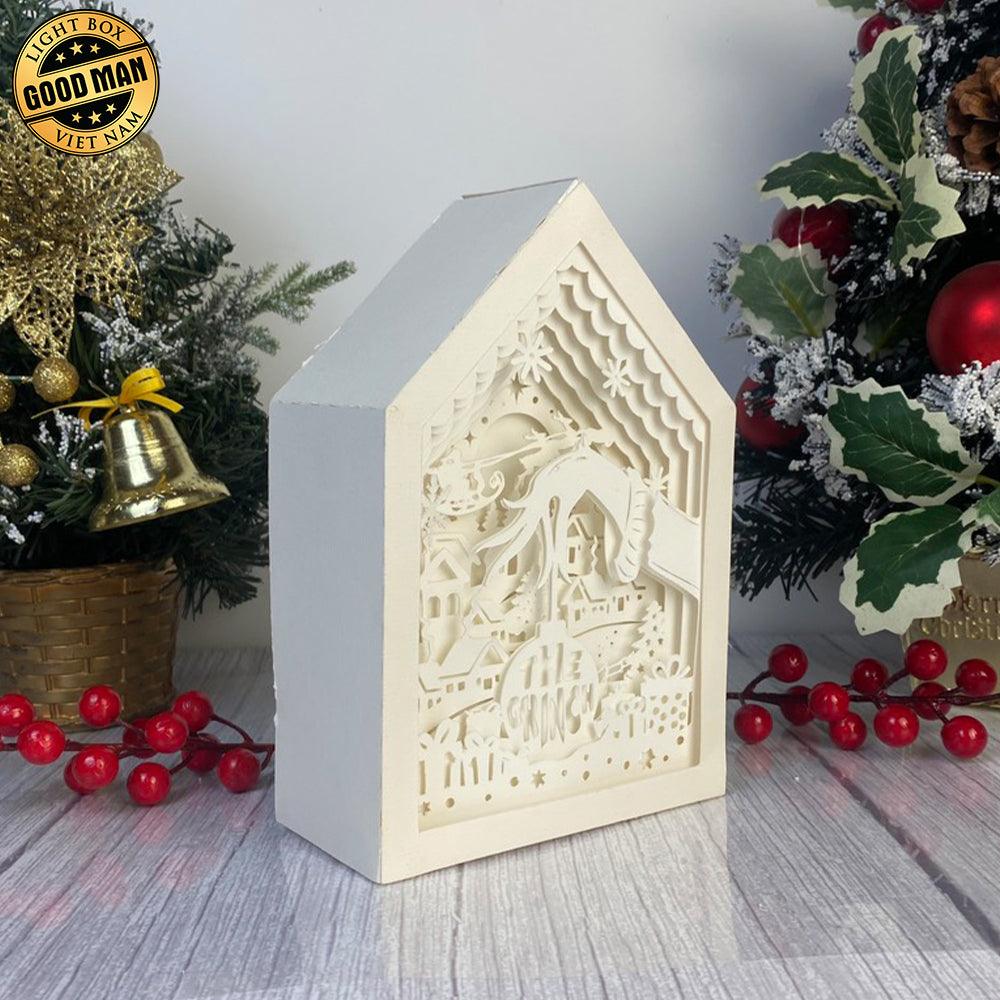 The Grinch - Paper Cut House Light Box File - Cricut File - 13x19 Inches - LightBoxGoodMan - LightboxGoodman