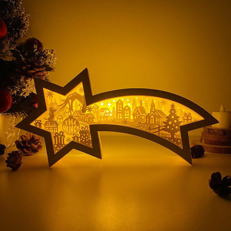 The Grinch - Paper Cut Star Light Box File - Cricut File - 28x13.7cm - LightBoxGoodMan - LightboxGoodman