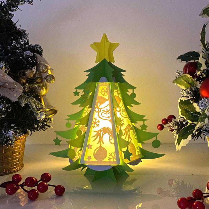 The Grinch - Pine Lantern File - Cricut File - 8x9,5 Inches - LightBoxGoodMan - LightboxGoodman