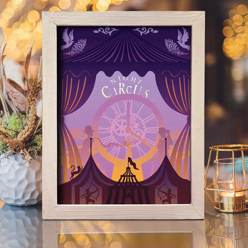 The Night Circus 1 – Paper Cut Light Box File - Cricut File - 20x26cm - LightBoxGoodMan - LightboxGoodman