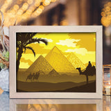 The Pyramids Of Egypt 1 - Paper Cut Light Box File - Cricut File - 8x10 Inches - LightBoxGoodMan