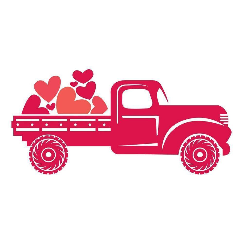 The Red Truck Valentines Edition - Cricut File - Svg, Png, Dxf, Eps - LightBoxGoodMan - LightboxGoodman