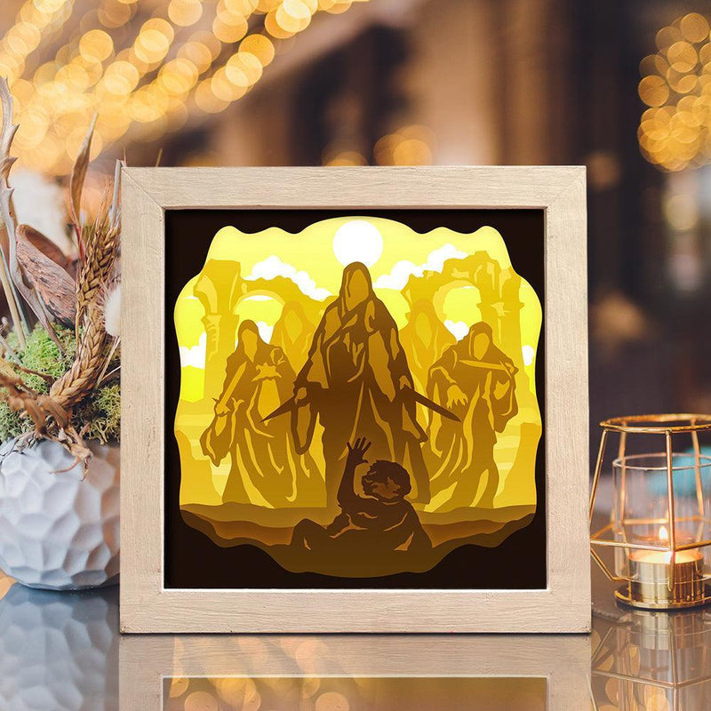 The Ringwraiths - Paper Cut Light Box File - Cricut File - 20x20cm - LightBoxGoodMan - LightboxGoodman