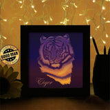 Tiger 1 Square - Paper Cutting Light Box - LightBoxGoodman - LightboxGoodman