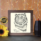 Tiger 1 Square - Paper Cutting Light Box - LightBoxGoodman - LightboxGoodman