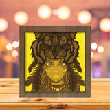 Tiger Girl - Paper Cutting Light Box - LightBoxGoodman