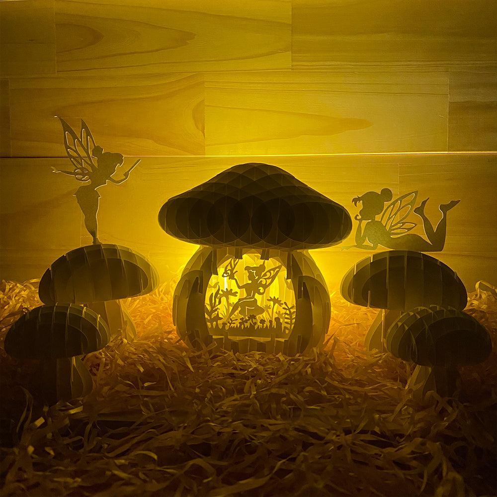 Tinker Bell - 3D Pop-up Light Box Mushroom File - Cricut File - LightBoxGoodMan - LightboxGoodman