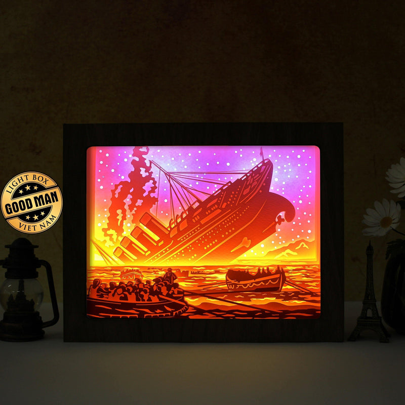 Titanic – Paper Cut Light Box File - Cricut File - 20x26cm - LightBoxGoodMan - LightboxGoodman