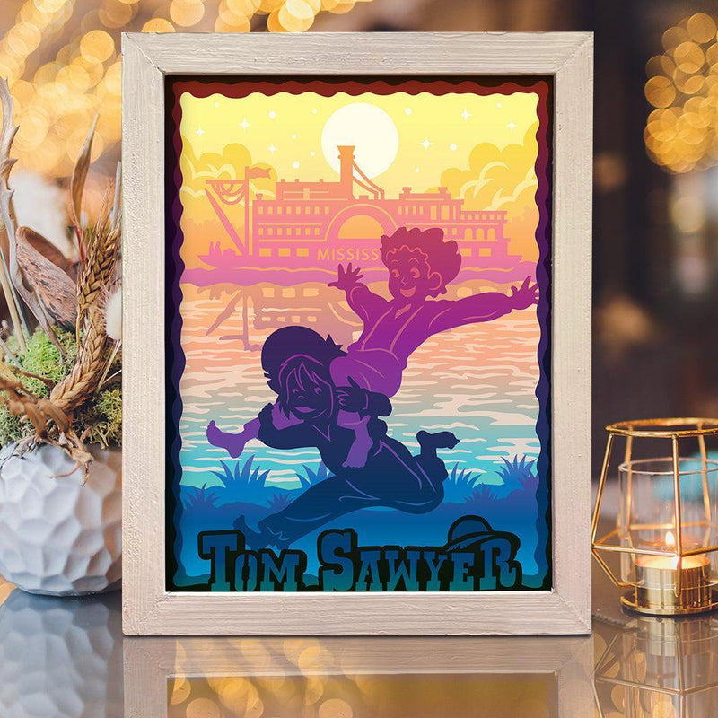 Tom Sawyer - Paper Cut Light Box File - Cricut File - 20x26cm - LightBoxGoodMan - LightboxGoodman