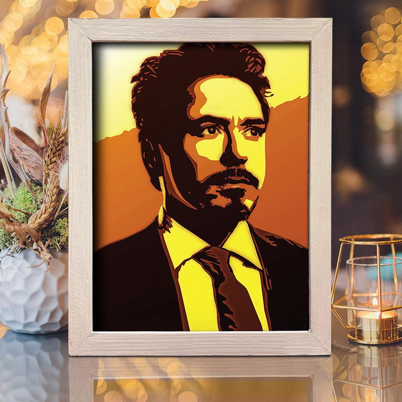 Tony Stark – Paper Cut Light Box File - Cricut File - 20x26cm - LightBoxGoodMan - LightboxGoodman