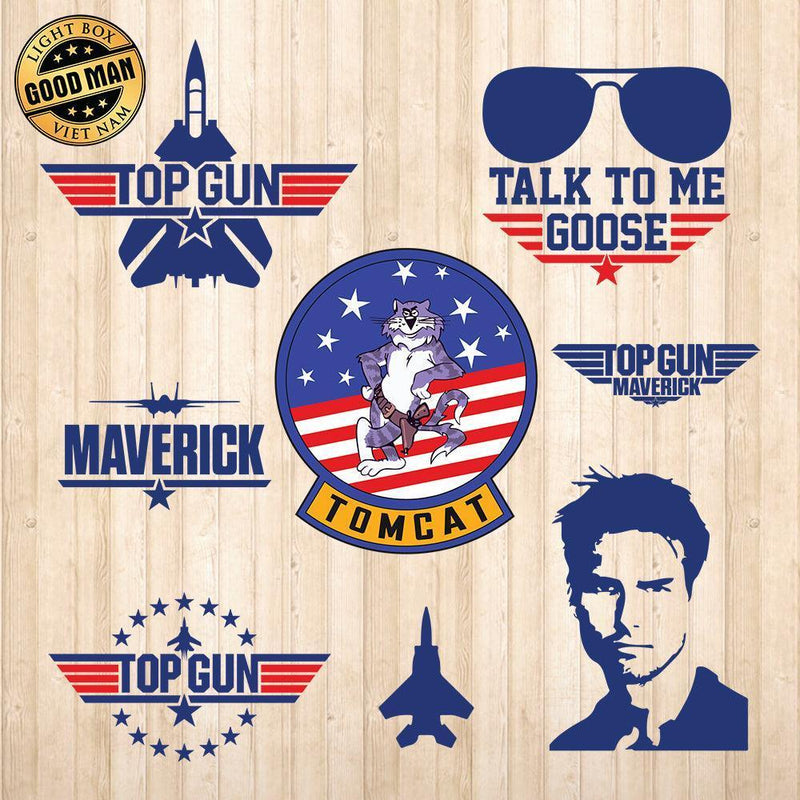 Top Gun - Cricut File - Svg, Png, Dxf, Eps - LightBoxGoodMan - LightboxGoodman