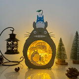 Totoro 2 - Totoro Papercut Lightbox File - 11x6.3" - Cricut File - LightBoxGoodMan - LightboxGoodman