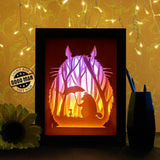 Totoro 5 Layers - Paper Cutting Light Box - LightBoxGoodman - LightboxGoodman