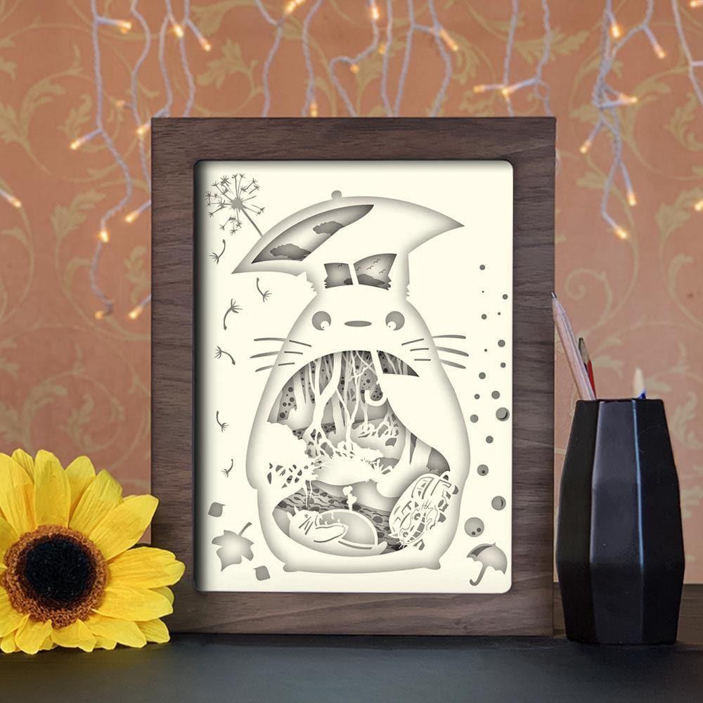 Totoro 8 - Paper Cutting Light Box - LightBoxGoodman - LightboxGoodman