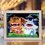 Totoro 9  - Colored Paper Cut Light Box File - Cricut File - 20x26cm - LightBoxGoodMan