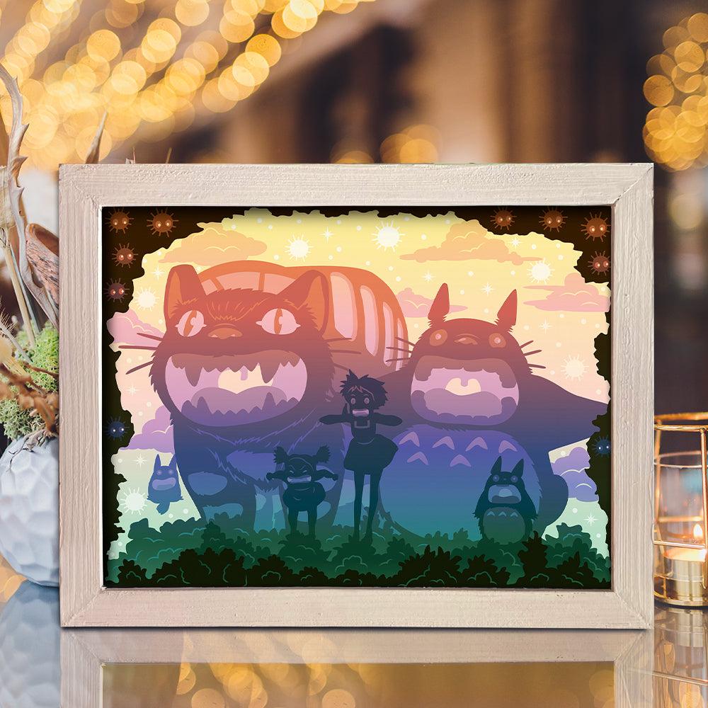 Totoro 9 - Paper Cut Light Box File - Cricut File - 20x26cm - LightBoxGoodMan - LightboxGoodman
