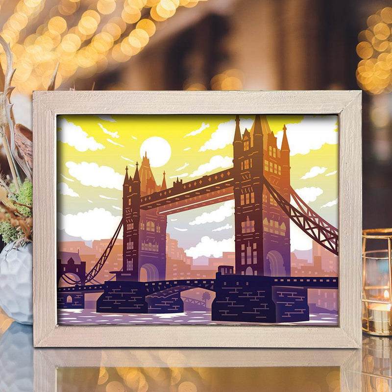 Tower Bridge - Paper Cut Light Box File - Cricut File - 8x10 Inches - LightBoxGoodMan - LightboxGoodman