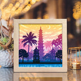 Tran Quoc Pagoda – Paper Cut Light Box File - Cricut File - 8x8 inches - LightBoxGoodMan - LightboxGoodman