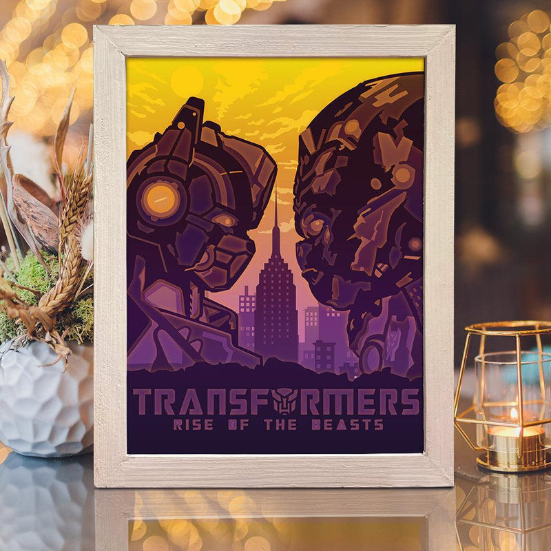 Transformers: Rise of the Beasts – Paper Cut Light Box File - Cricut File - 20x26cm - LightBoxGoodMan - LightboxGoodman