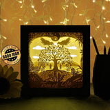 Tree Of Life Square - Paper Cutting Light Box - LightBoxGoodman - LightboxGoodman