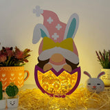 Truck Easter - Gnome Easter Egg Papercut Lightbox File - Cricut File - 10,7x6 Inches - LightBoxGoodMan