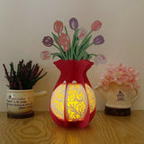 Tulips Vase - 3D Flower Vase Lantern File - 9.6x6" - Cricut File - LightBoxGoodMan - LightboxGoodman