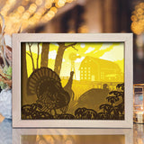 Turkey Birds – Paper Cut Light Box File - Cricut File - 8x10 inches - LightBoxGoodMan - LightboxGoodman
