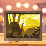 Turkey Birds - Paper Cutting Light Box - LightBoxGoodman - LightboxGoodman