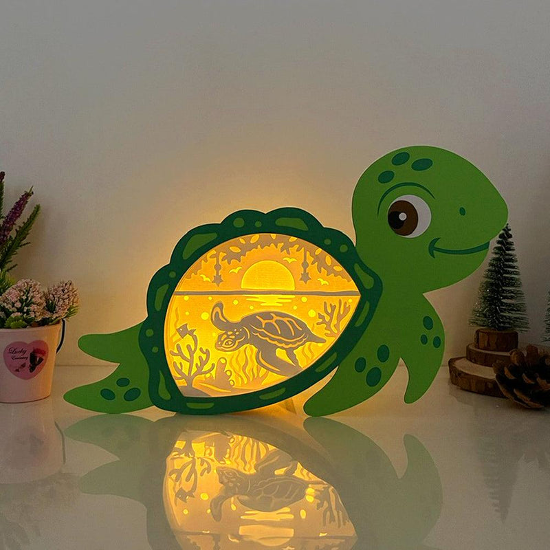 Turtle 3 - Turtle Papercut Lightbox File - 10x6" - Cricut File - LightBoxGoodMan - LightboxGoodman