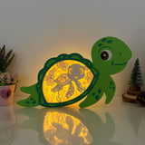 Turtle - Turtle Papercut Lightbox File - 10x6