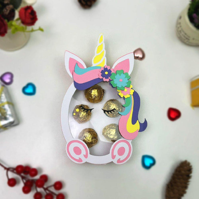 Unicorn 2 - Easter Candy Box Paper Cutting File - 7.4x4.9" - Cricut File - LightBoxGoodMan - LightboxGoodman