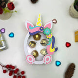 Unicorn 2 - Easter Candy Box Paper Cutting File - 7.4x4.9