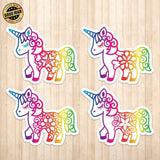 Unicorn Spectrum Stickers - Cricut File - Svg, Png, Dxf, Eps - LightBoxGoodMan - LightboxGoodman